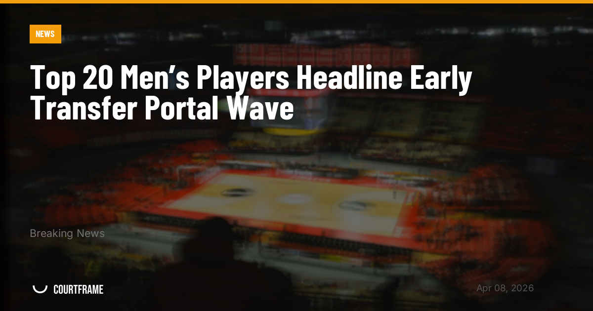 Top 20 Men’s Players Headline Early Transfer Portal Wave