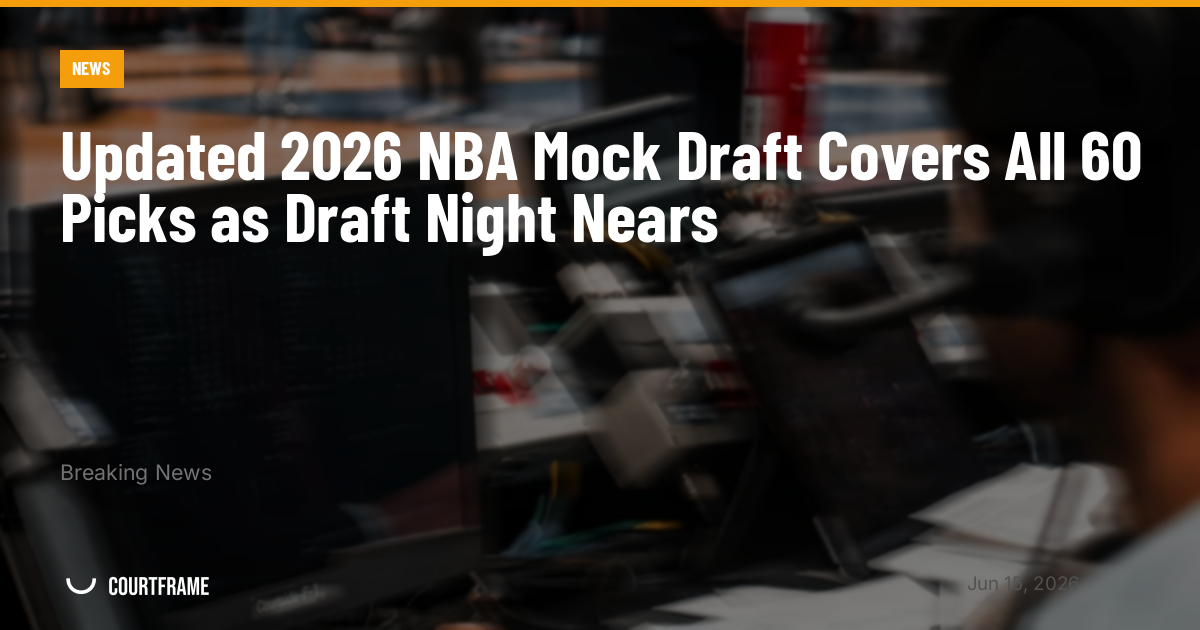 Updated 2026 NBA Mock Draft Covers All 60 Picks as Draft Night Nears