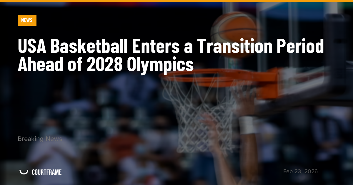 USA Basketball Enters a Transition Period Ahead of 2028 Olympics