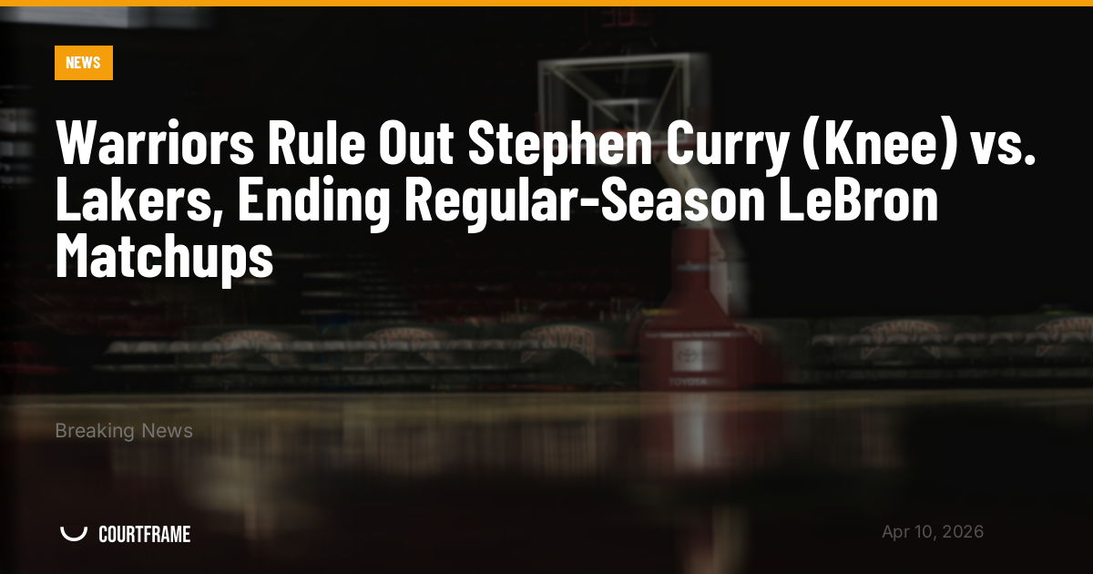 Warriors Rule Out Stephen Curry (Knee) vs. Lakers, Ending Regular-Season LeBron Matchups