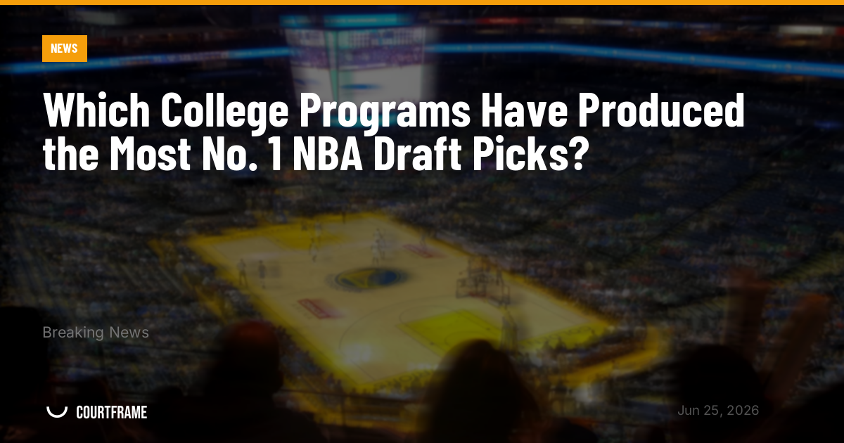 Which College Programs Have Produced the Most No. 1 NBA Draft Picks?