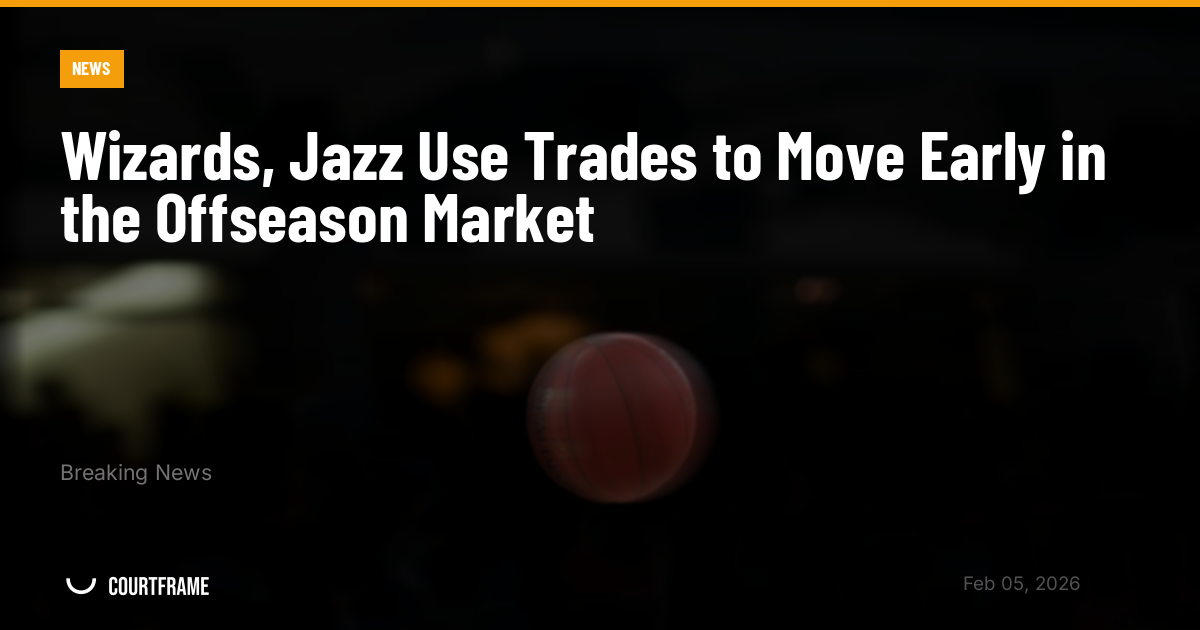 Wizards, Jazz Use Trades to Move Early in the Offseason Market